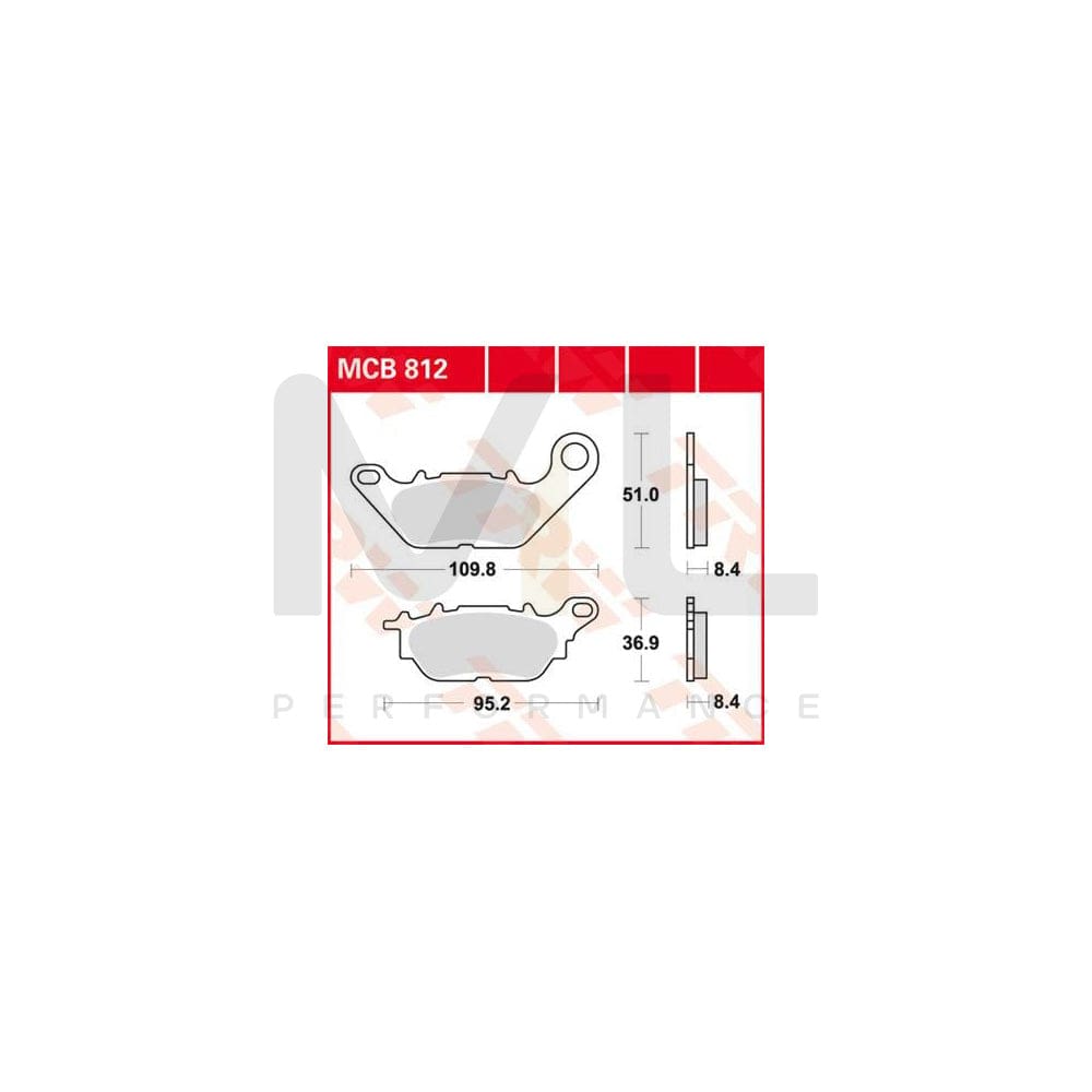 TRW Organic Allround Mcb812 Brake Pad Set