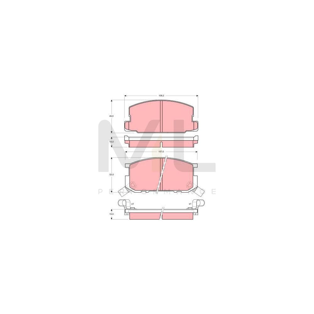 TRW Gdb799 Brake Pad Set Incl. Wear Warning Contact