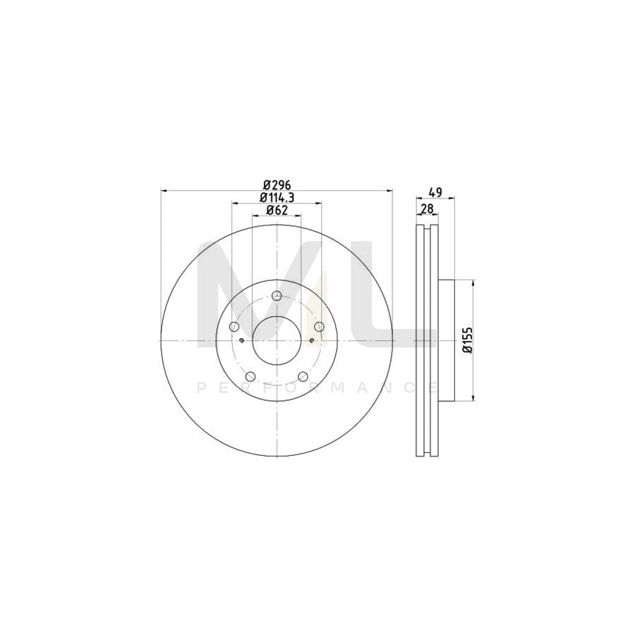TEXTAR 92235000 Brake Disc Internally Vented, without wheel hub, without wheel studs  - 1 piece