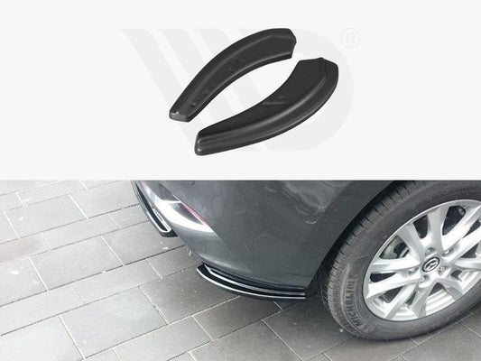 Maxton Design MA-3-3F-RSD1T Rear Side Splitters Mazda 3 MK3 Facelift | ML Performance UK Car Parts
