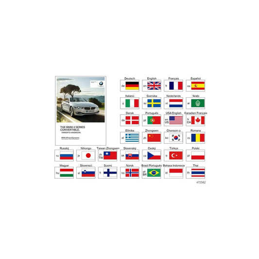 Genuine BMW 01402928910 Owner's Manual For F33 FRCA (Inc. 428iX, 435iX & 440i)