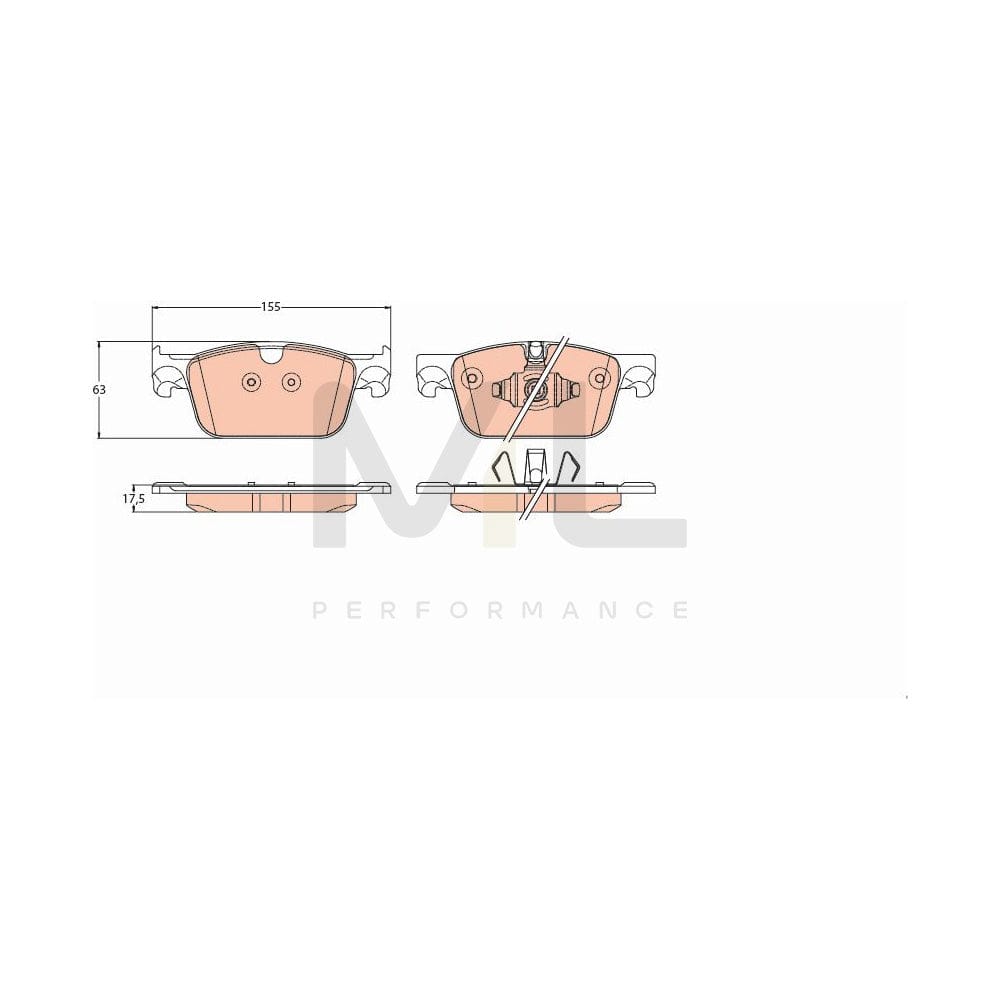 TRW Gdb2221 Brake Pad Set Prepared For Wear Indicator