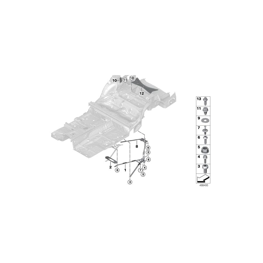 Genuine BMW 33322284659 F83 F83 V-Brace M (Inc. M4)
