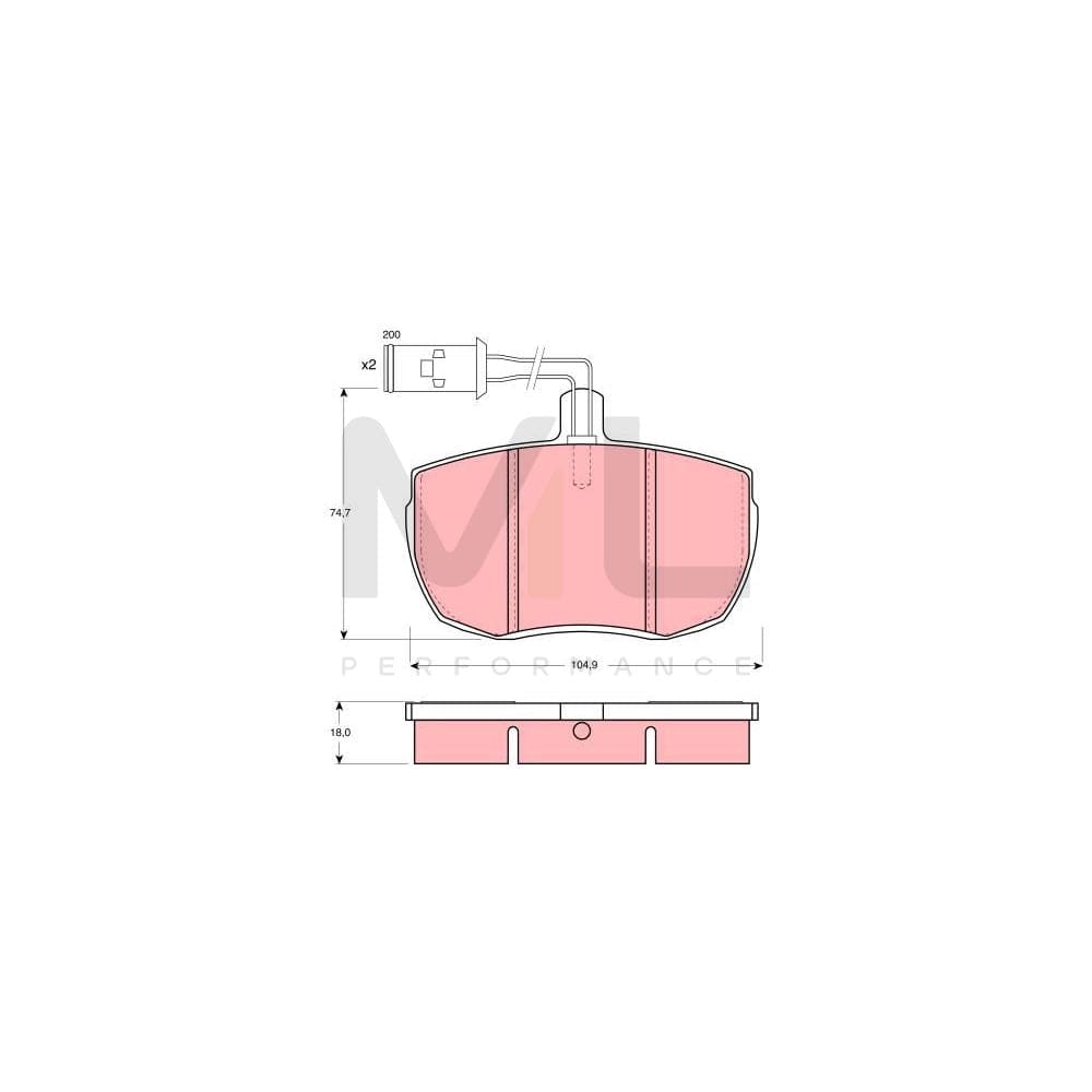 TRW Gdb779 Brake Pad Set For Iveco Daily Incl. Wear Warning Contact
