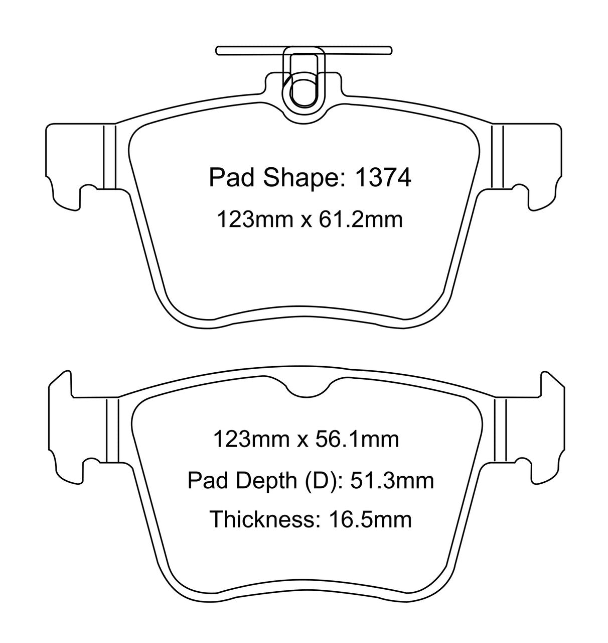 Paragon PBP1374 Brake Pads