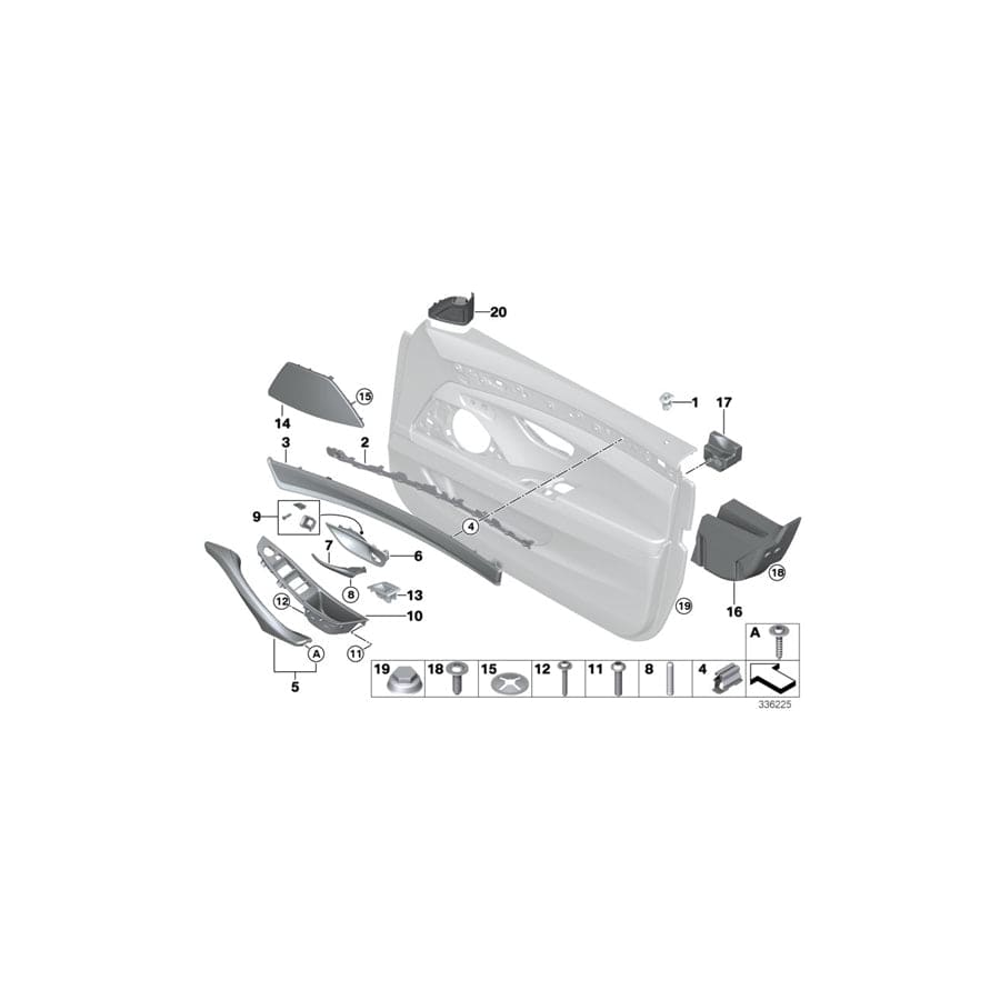 Genuine BMW 51417359301 F10 F11 Cover F Left Loudspeaker MOKKA (Inc. 520dX, 528iX & 520i)