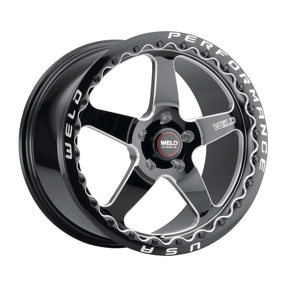 Weld S90482063P55 Ventura Beadlock S904 Wheel 18x12 5x120.65 ET55 BS8.7 Gloss Black MIL - DIA