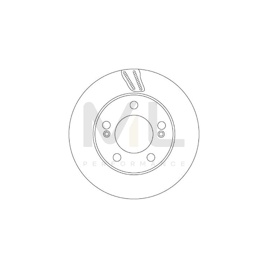 TRW DF6876 Brake Disc Vented, Painted  - 1 piece