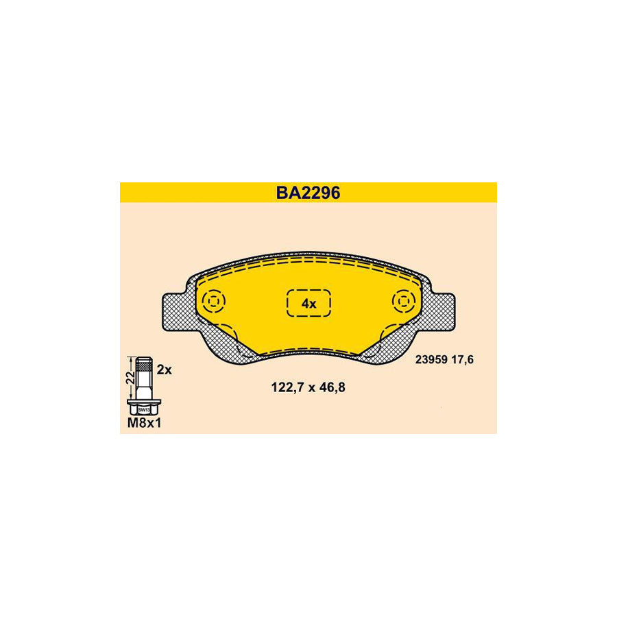 Barum Ba2296 Brake Pad Set