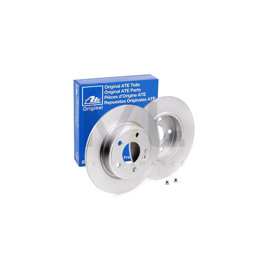ATE 24.0109-0173.1 Brake Disc Solid, Coated, Alloyed / High-carbon, with bolts/screws  - 1 piece