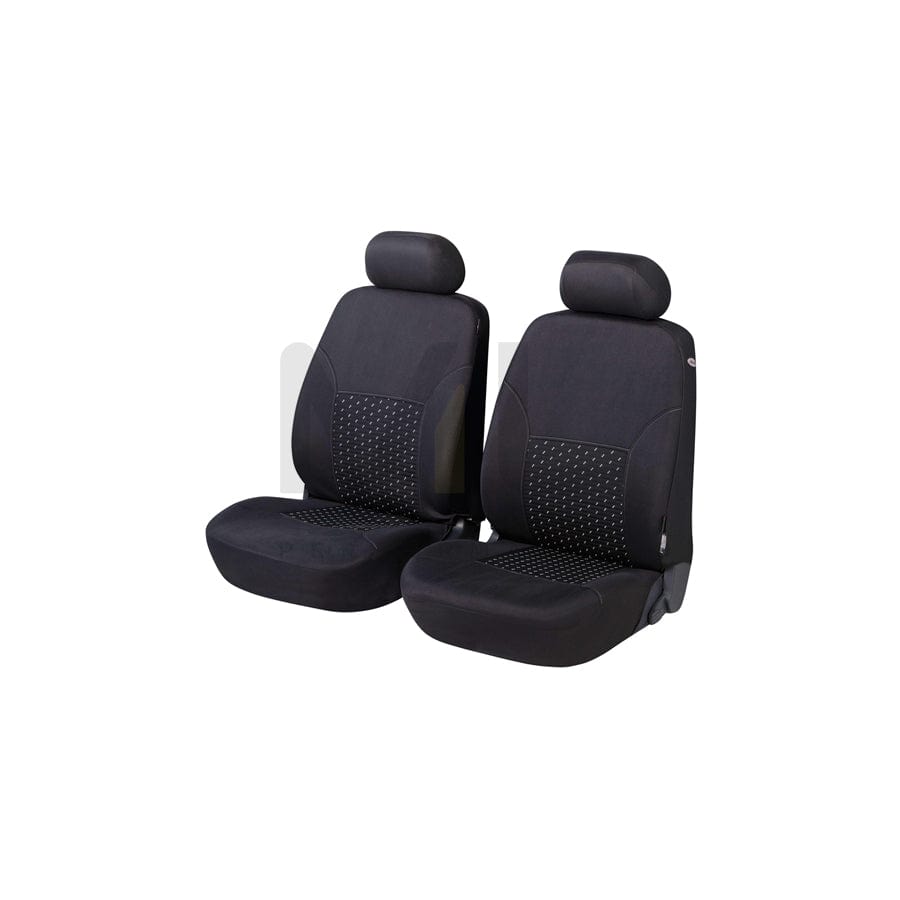 WALSER DotSpot 11938 Car seat cover Black/Grey, Polyester, Front