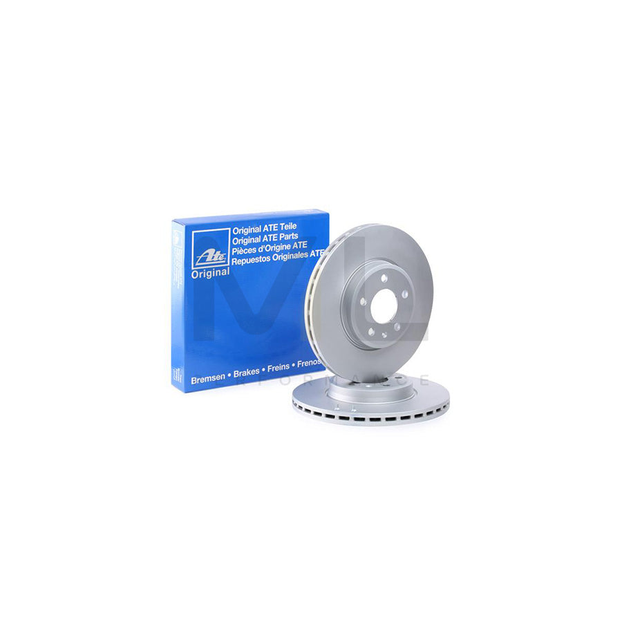 ATE 24.0125-0184.1 Brake Disc Vented, Coated, High-carbon, with bolts/screws  - 1 piece
