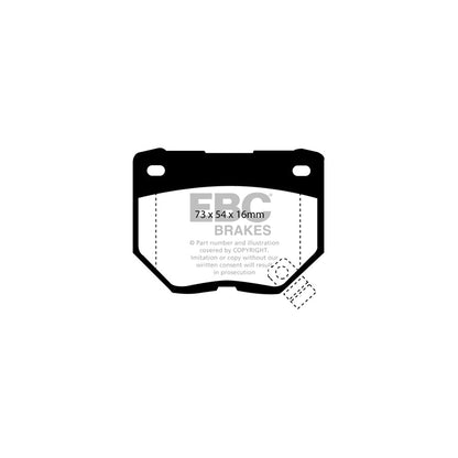 EBC PD02KR379 Subaru Impreza Redstuff Rear Brake Pad & Plain Disc Kit 2 | ML Performance UK Car Parts
