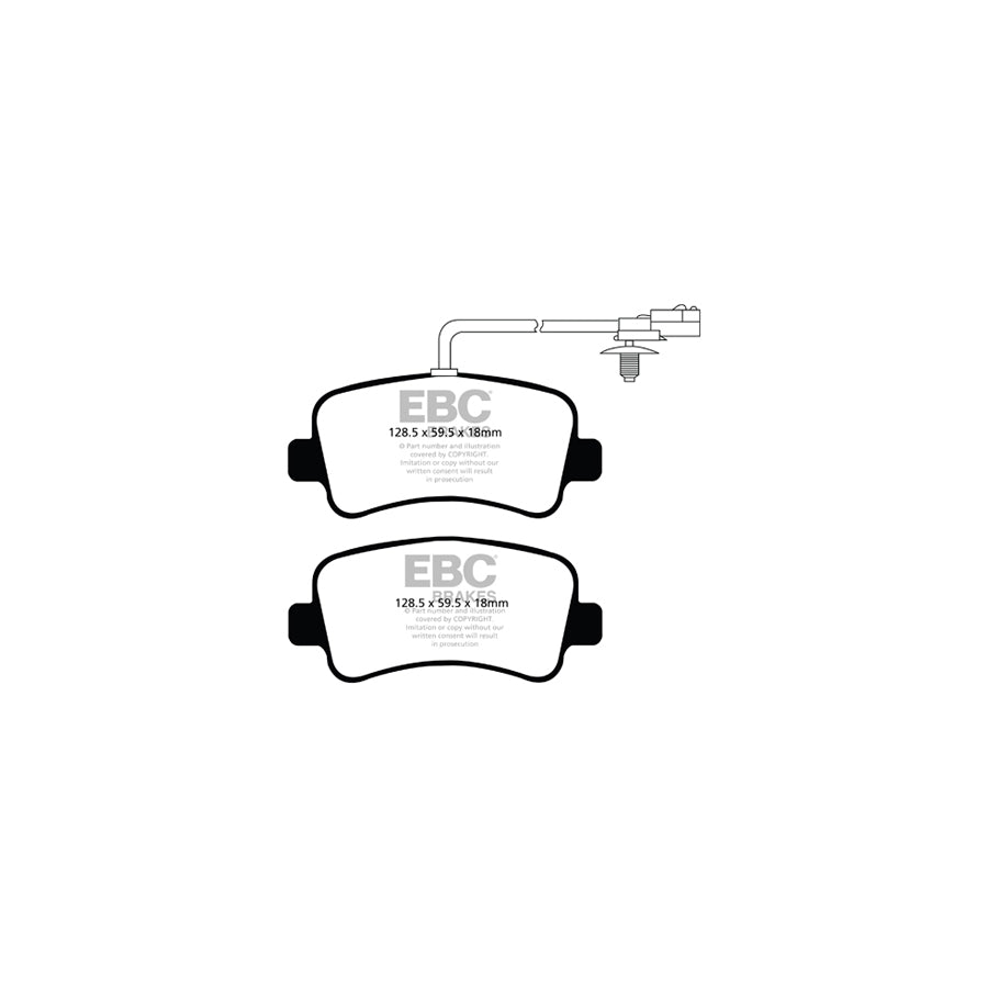 EBC DPX2084 Nissan Opel Renault Vauxhall Ultimax Rear Brake Pads 2 | ML Performance UK Car Parts