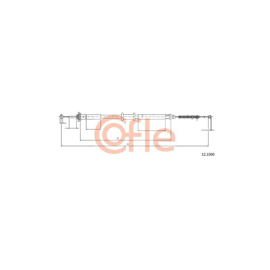 Cofle 92.12.1500 Hand Brake Cable for Lancia Ypsilon II (843)
