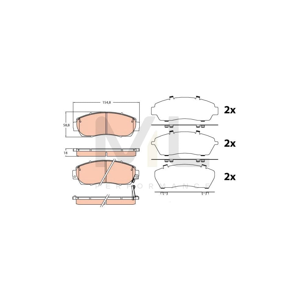 TRW Gdb3581 Brake Pad Set With Acoustic Wear Warning