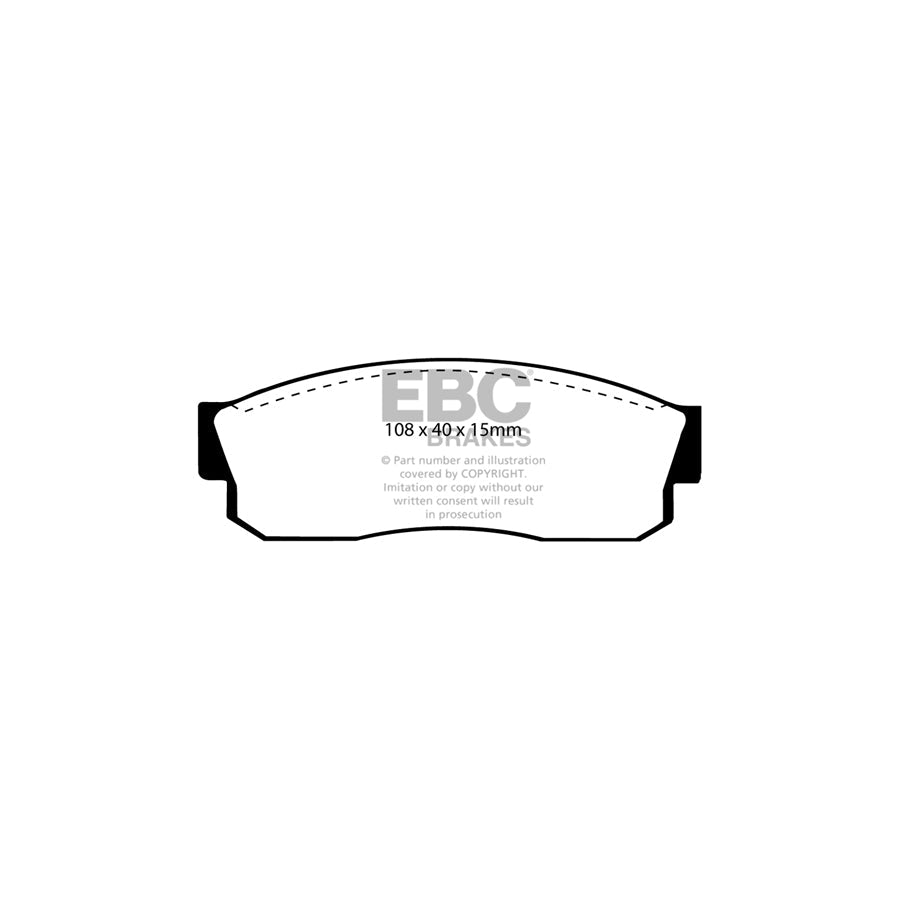 EBC DP2452 Nissan Subaru Greenstuff Front Brake Pads (Inc. Cherry, Sunny, Justy) 2 | ML Performance UK Car Parts
