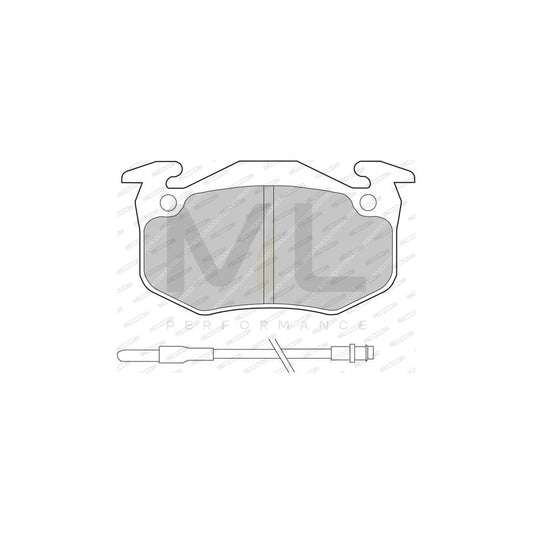 Ferodo FDB537 Brake Pad Set Not Prepared for Wear Indicator