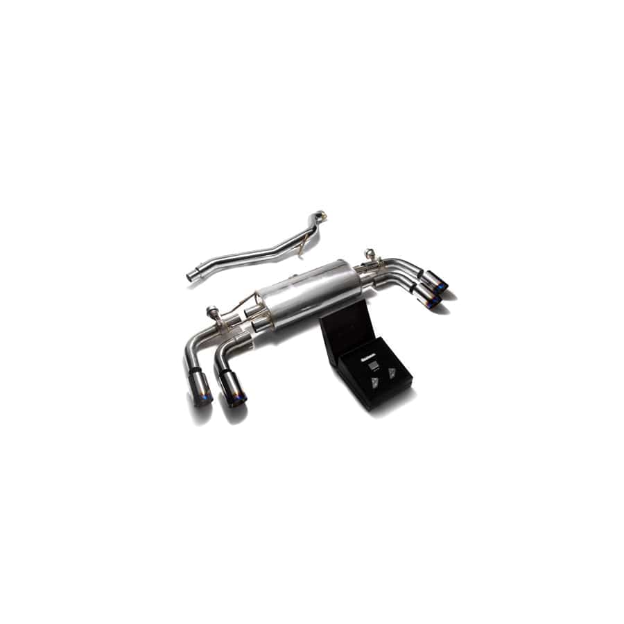 Armytrix AU8JS-QS11B Valvetronic Exhaust System Audi TT | TTS Quattro MK2 8J 2007-2014 with Quad Blue Coated 3.5"