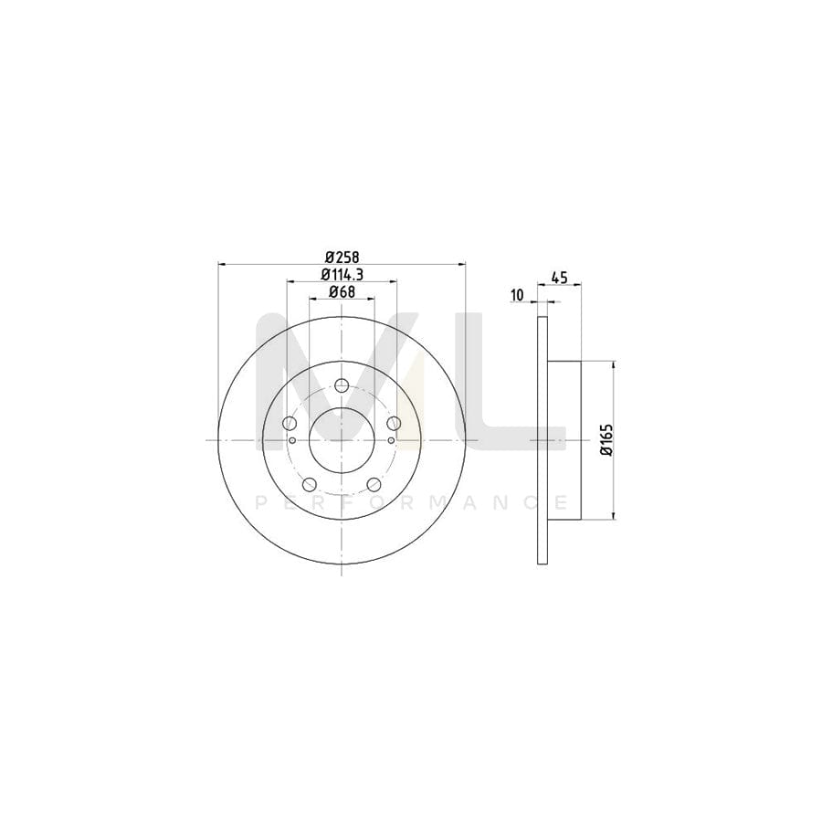 TEXTAR 92070000 Brake Disc for NISSAN Maxima III Saloon (J30) Solid, without wheel hub, without wheel studs  - 1 piece