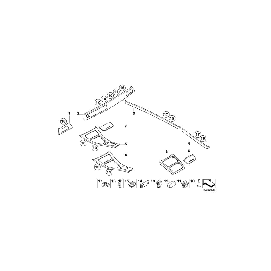 Genuine BMW 51168049054 E92 E93 Trim, Storage Compartment GLACIERSILBER (Inc. 330xd, 335xi & 335d)