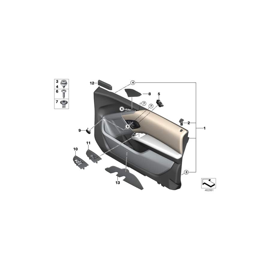 Genuine BMW 51417393772 Cover, Locking Button (Inc. i3s 94Ah, i3 120Ah & i3s 120Ah)