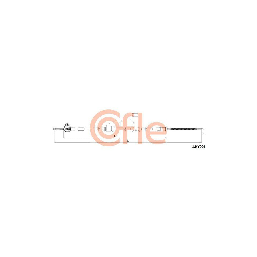 Cofle 1.Hy009 Hand Brake Cable for Hyundai I10