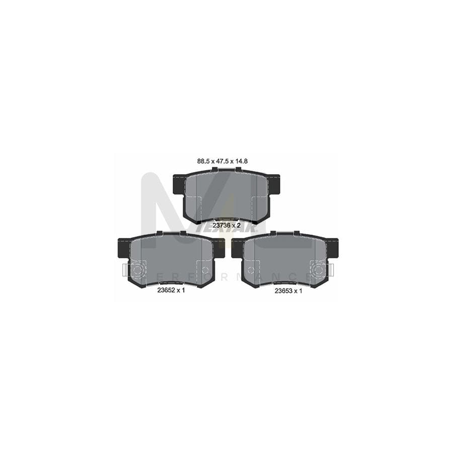 TEXTAR 2365201 Brake pad set with acoustic wear warning