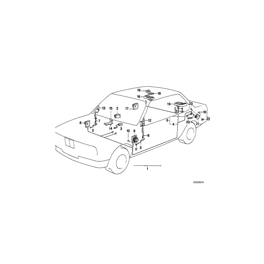 Genuine BMW 65121379325 E28 E24 E32 Fader Control With Cylindrical Connector HIFI/SOUND SYST (Inc. 525e, 324td & 735i)