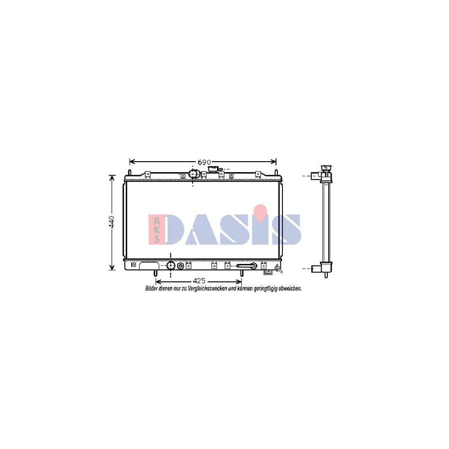AKS Dasis 140035N Engine Radiator for Mitsubishi Galant