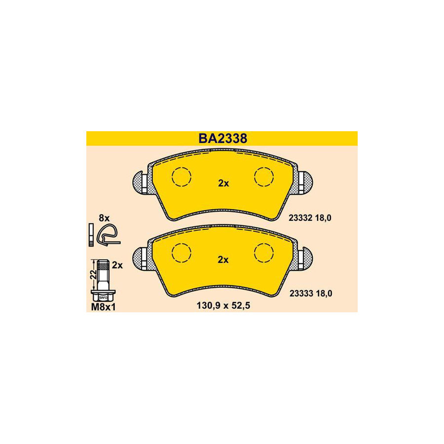 Barum Ba2338 Brake Pad Set