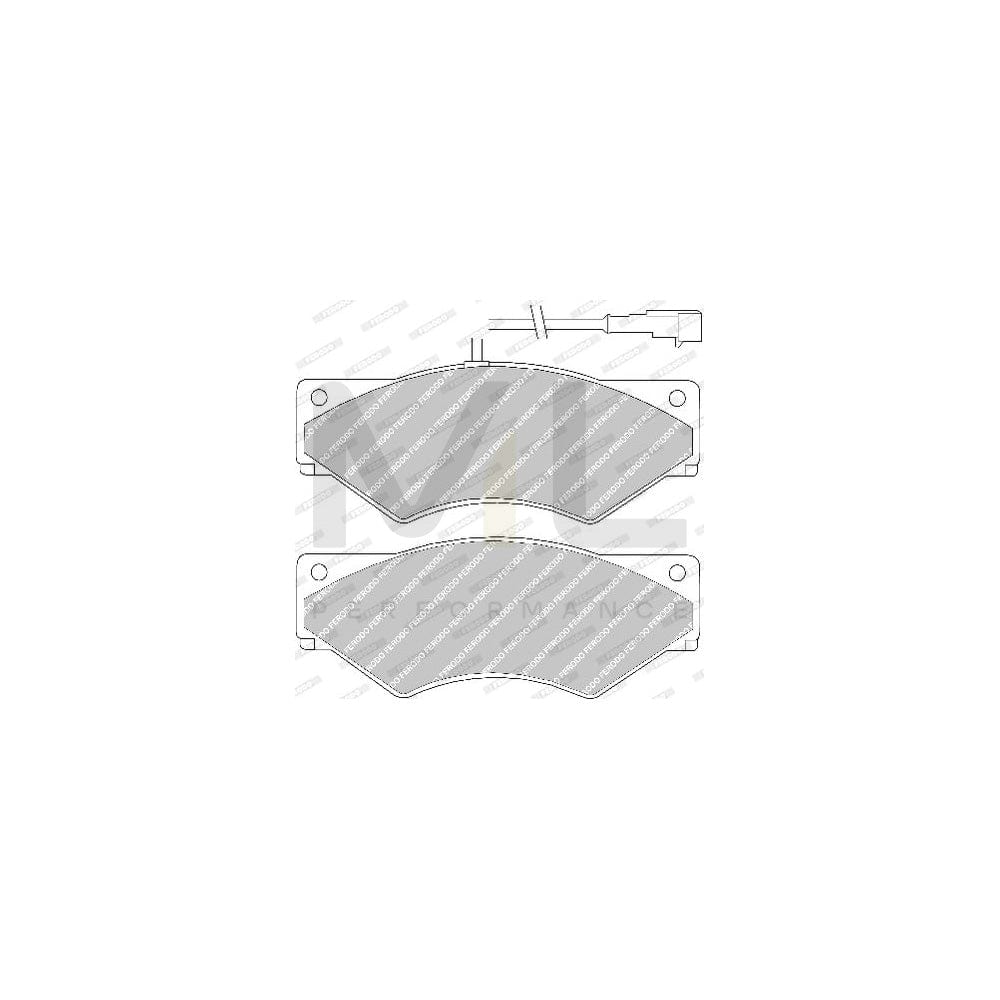 Ferodo Premier FVR1350 Brake Pad Set for Iveco Daily Incl. Wear Warning Contact, Without Accessories
