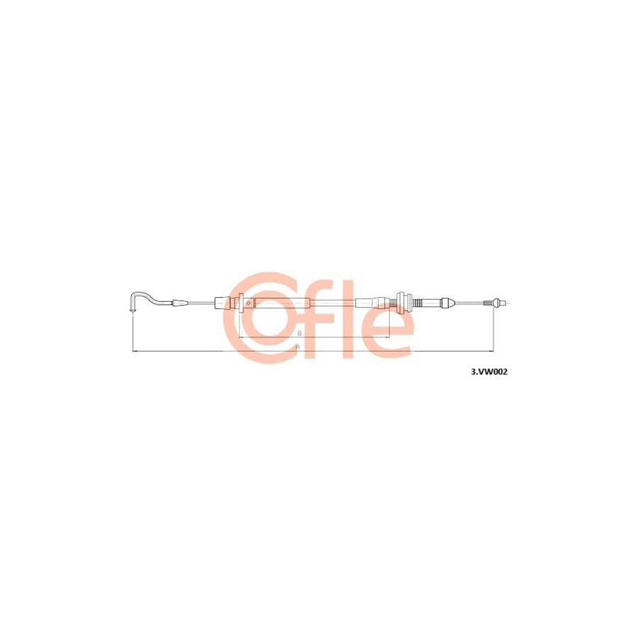 COFLE 3.VK002 Throttle Cable for VW TRANSPORTER