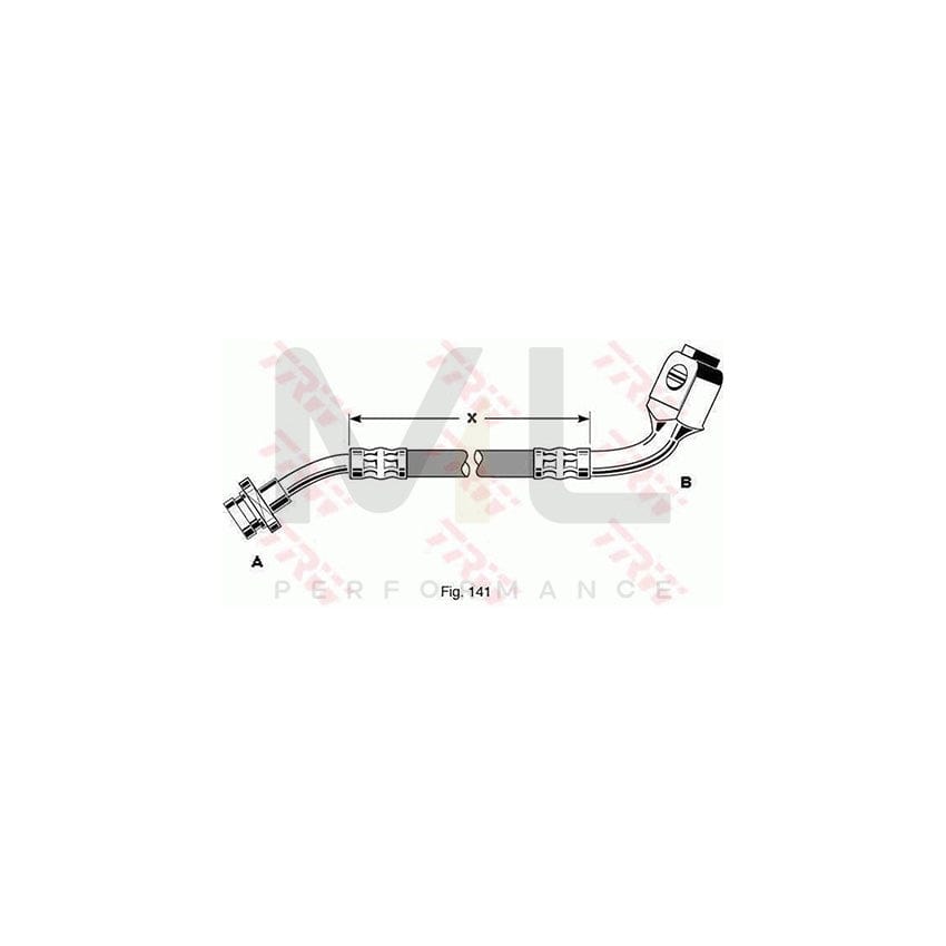 TRW PHD287 Brake Hose 544mm