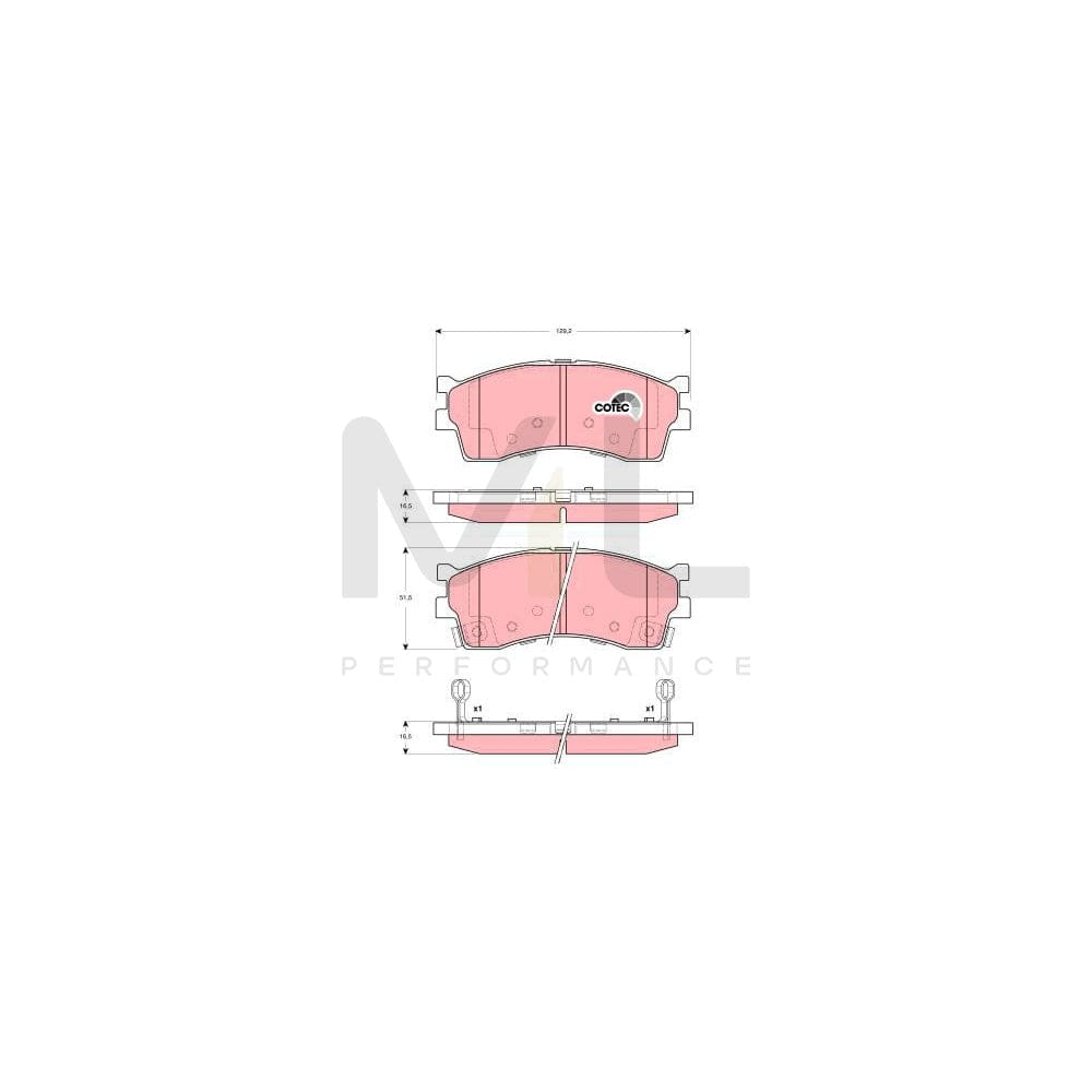 TRW Cotec Gdb3285 Brake Pad Set With Acoustic Wear Warning