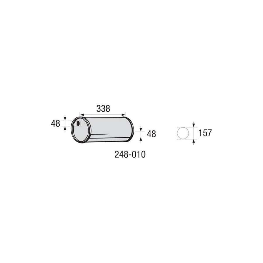 Bosal 248-010 Middle Silencer, Universal