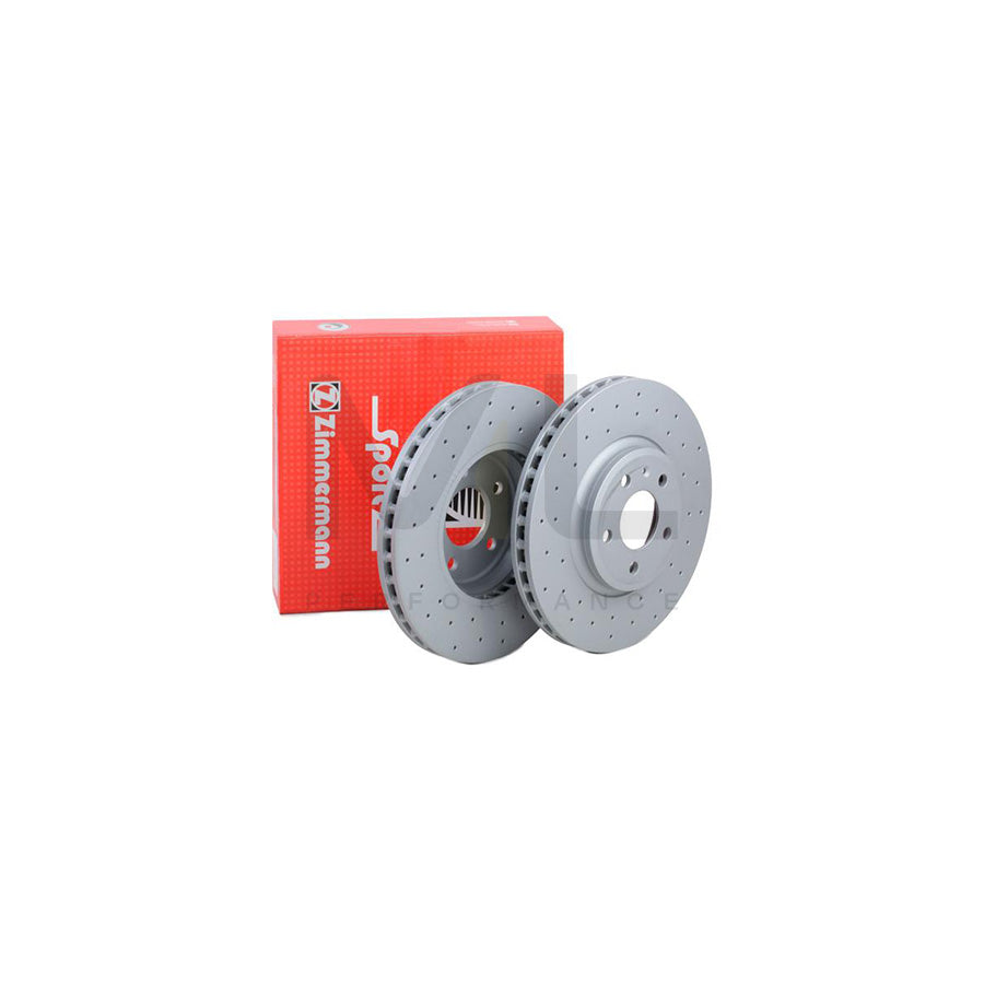 ZIMMERMANN SPORT COAT Z 100.3331.52 Brake Disc Internally Vented, Perforated, Coated, High-carbon  - 1 piece