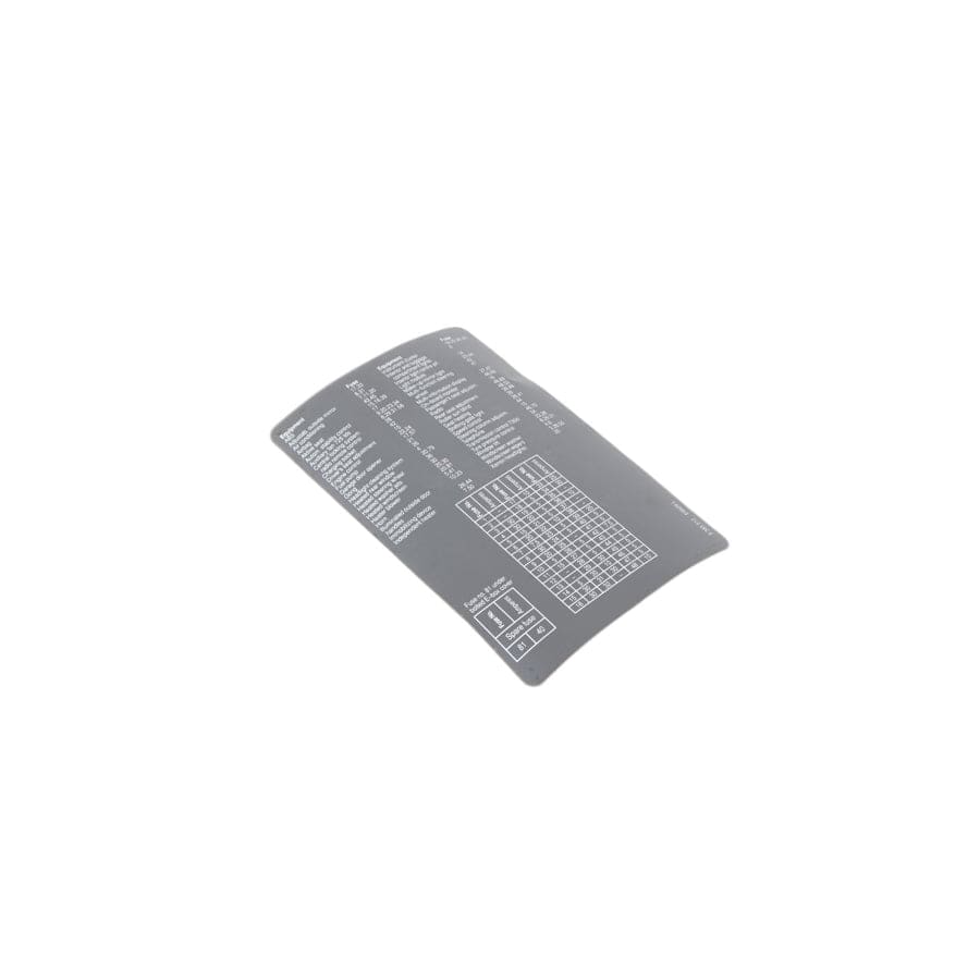 Genuine BMW 61138385512 E38 Stick-On Label, Fuse Grouping, Front ENGLISH (Inc. 740iLP)