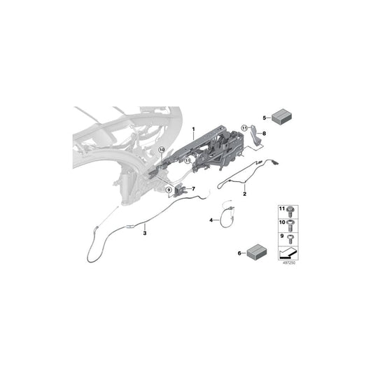 Genuine BMW 54349478238 F91 G14 Brace Kinematics, Right (Inc. M850iX, 840i & 840dX)