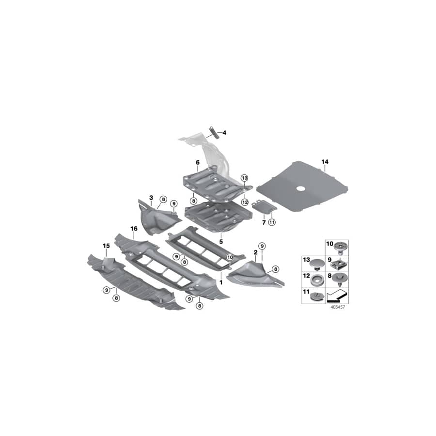Genuine BMW 51758066101 F82 F82 Cover For Reinforcement Plate GTS (Inc. M4, M4 CS & M4 GTS)
