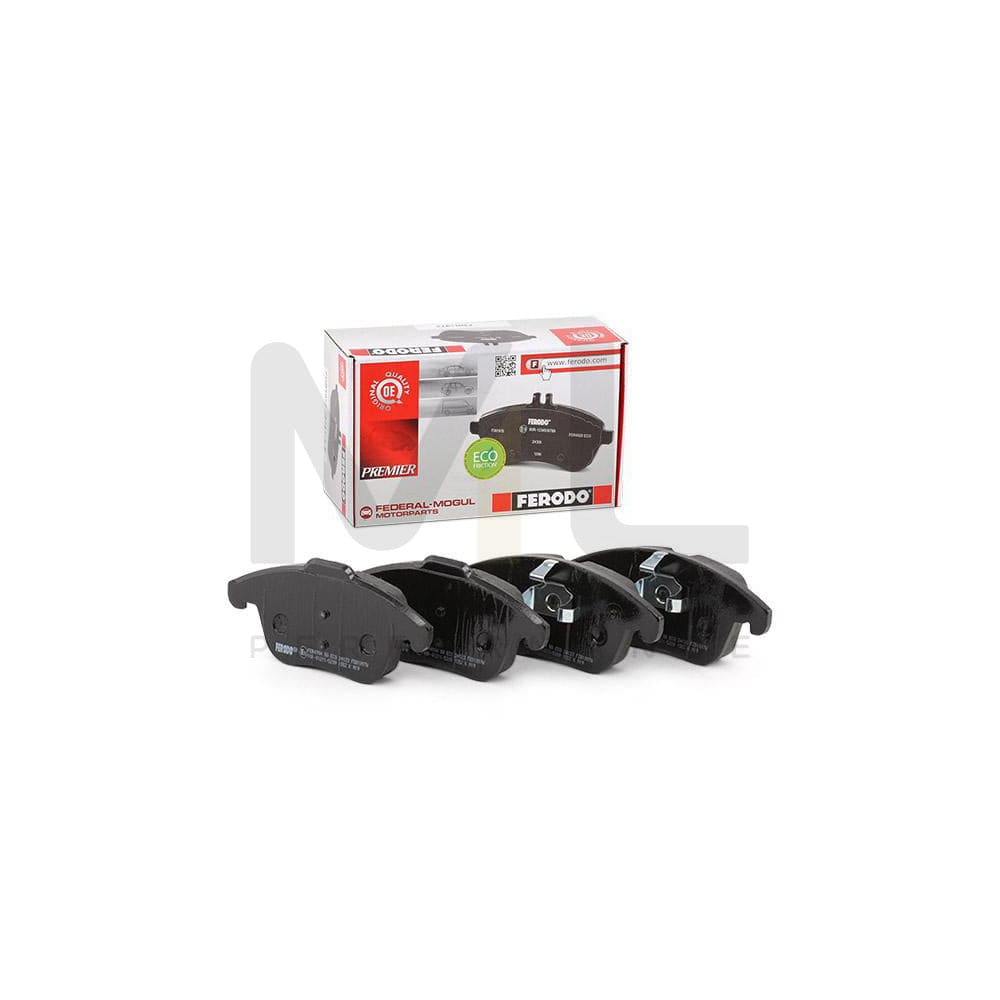Ferodo FDB1897W Brake Pad Set Premier, Not Prepared for Wear Indicator, With Piston Clip