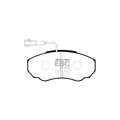 EBC PDKF519 Citroen Fiat Peugeot Ultimax Front Brake Pad & Plain Disc Kit - Brembo Caliper 2 | ML Performance UK Car Parts