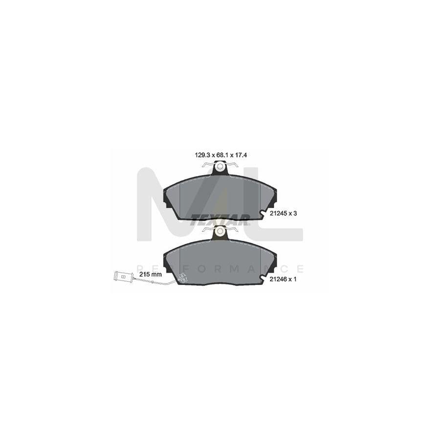 TEXTAR 2124501 Brake pad set with integrated wear warning contact
