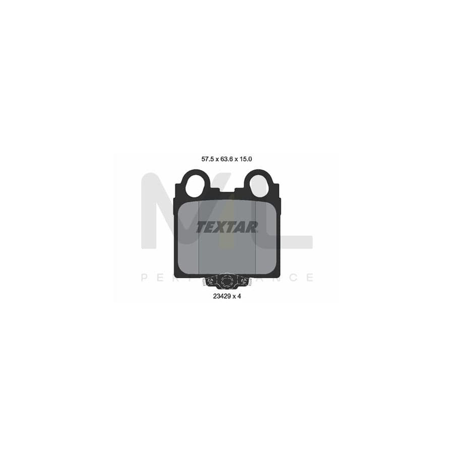 TEXTAR 2342901 Brake pad set with acoustic wear warning