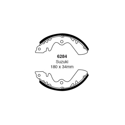 EBC 6284 Suzuki Carry Front/Rear Brake Shoes 1 | ML Performance UK Car Parts