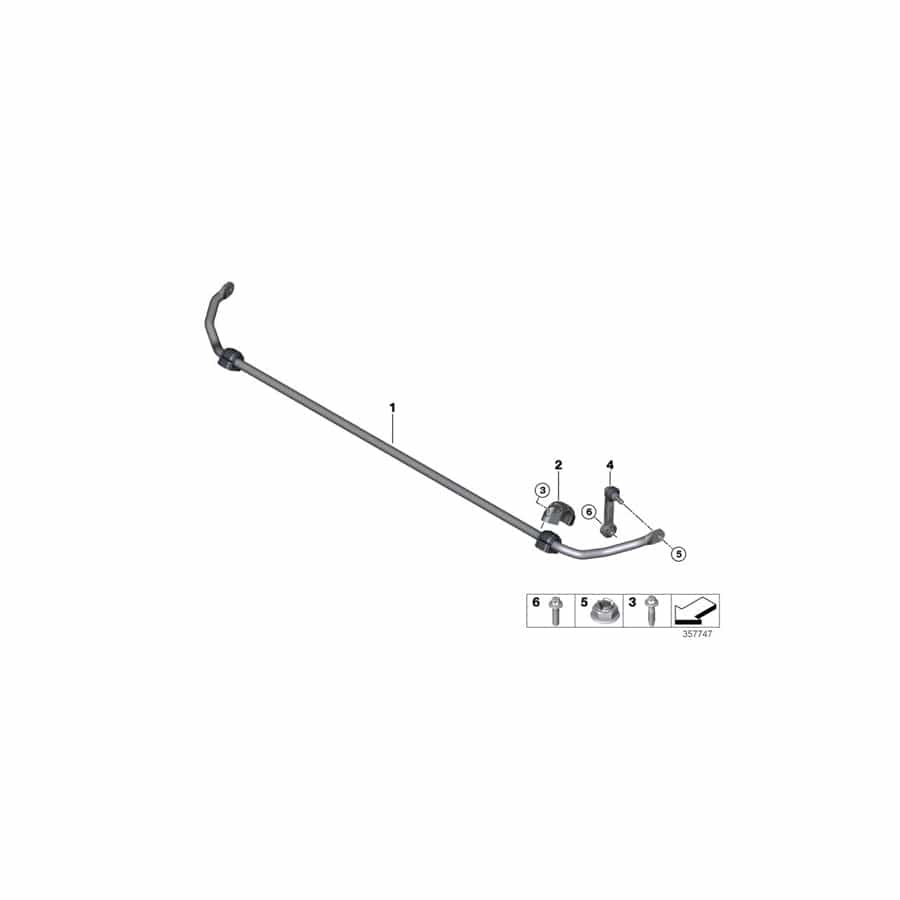 Genuine BMW Mini 33506858059 F46 F45 Torx Screw With Collar (Inc. X1 18dX, X1 20i & Cooper SE ALL4)