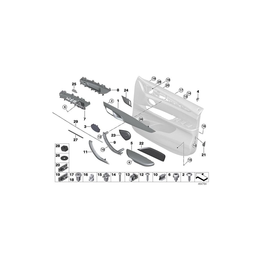 Genuine BMW 51417381892 F15 F16 Decor Strip, Right FINELINE (Inc. X5)