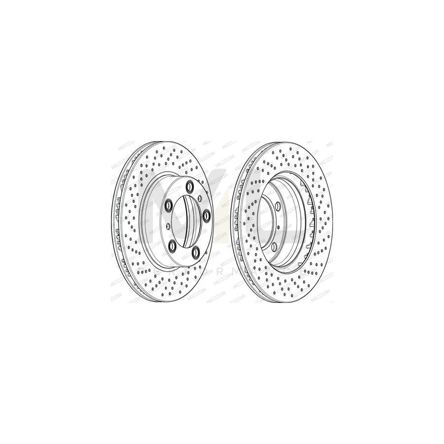 Ferodo Premier DDF2027LC-1 Brake Disc Vented, Coated, Without Accessories