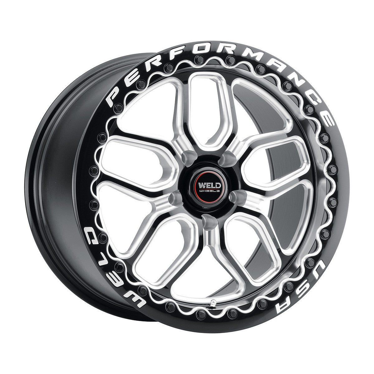 Weld S90780071P30 Laguna Beadlock S907 Wheel 18x10 5x115 ET30 BS6.7 Gloss Black MIL - DIA