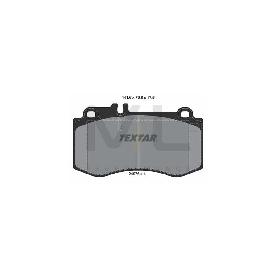 TEXTAR 2497601 Brake pad set prepared for wear indicator